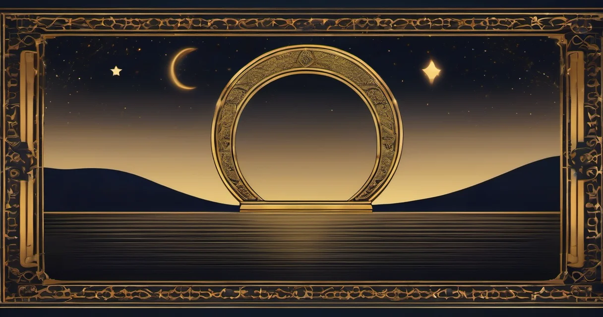 Carta de tarot dorada de espaldas sobre terciopelo oscuro con luna creciente, estrellas e incienso